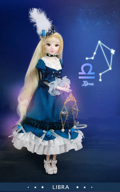 DBS 1/6 BJD toy 30cm constellations doll joint body with outfit shoes stand box toy girls gift anime doll