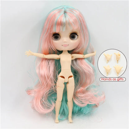 DBS blyth middie doll 1/8 TOY anime joint body short hair straight hair special offer nude doll 20cm girls gift