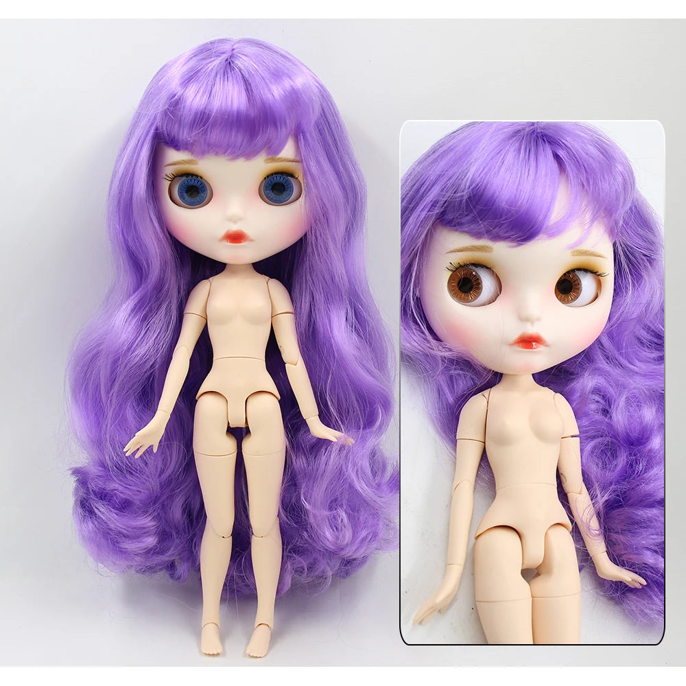 ICY DBS Blyth Doll 1/6 30cm toy bjd joint body matte face nude doll white skin random eyes colors anime girls