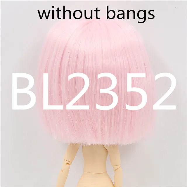 DBS blyth doll icy doll rbl scalp and dome short hair wig toy accessory for DIY custom doll anime blonde hair black hair