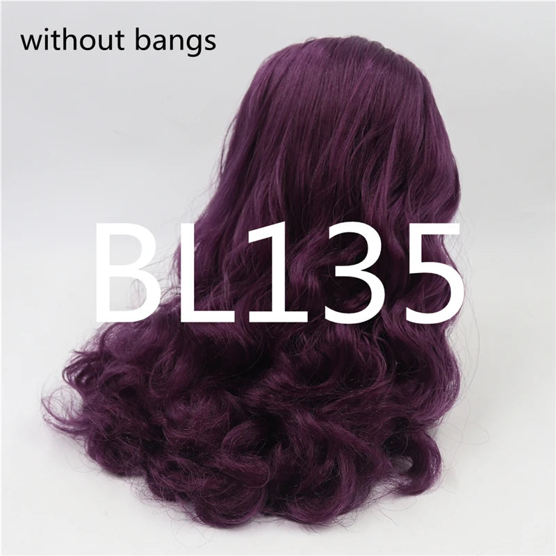 ICY DBS blyth doll rbl scalp and dome wavy hair multi-color wig for custom doll anime toy white skin mix hair