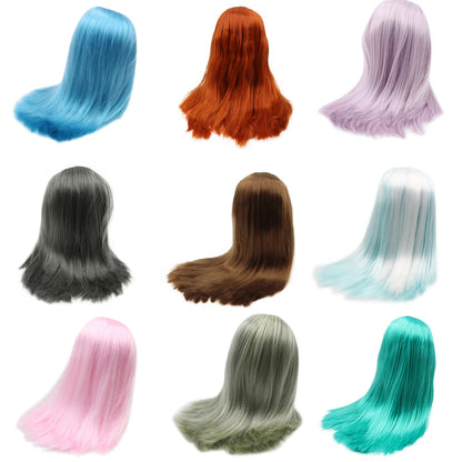 DBS blyth doll icy TOY RBL scalp dome wig hair for DIY doll custom toy blue hair grey hair pink hair anime