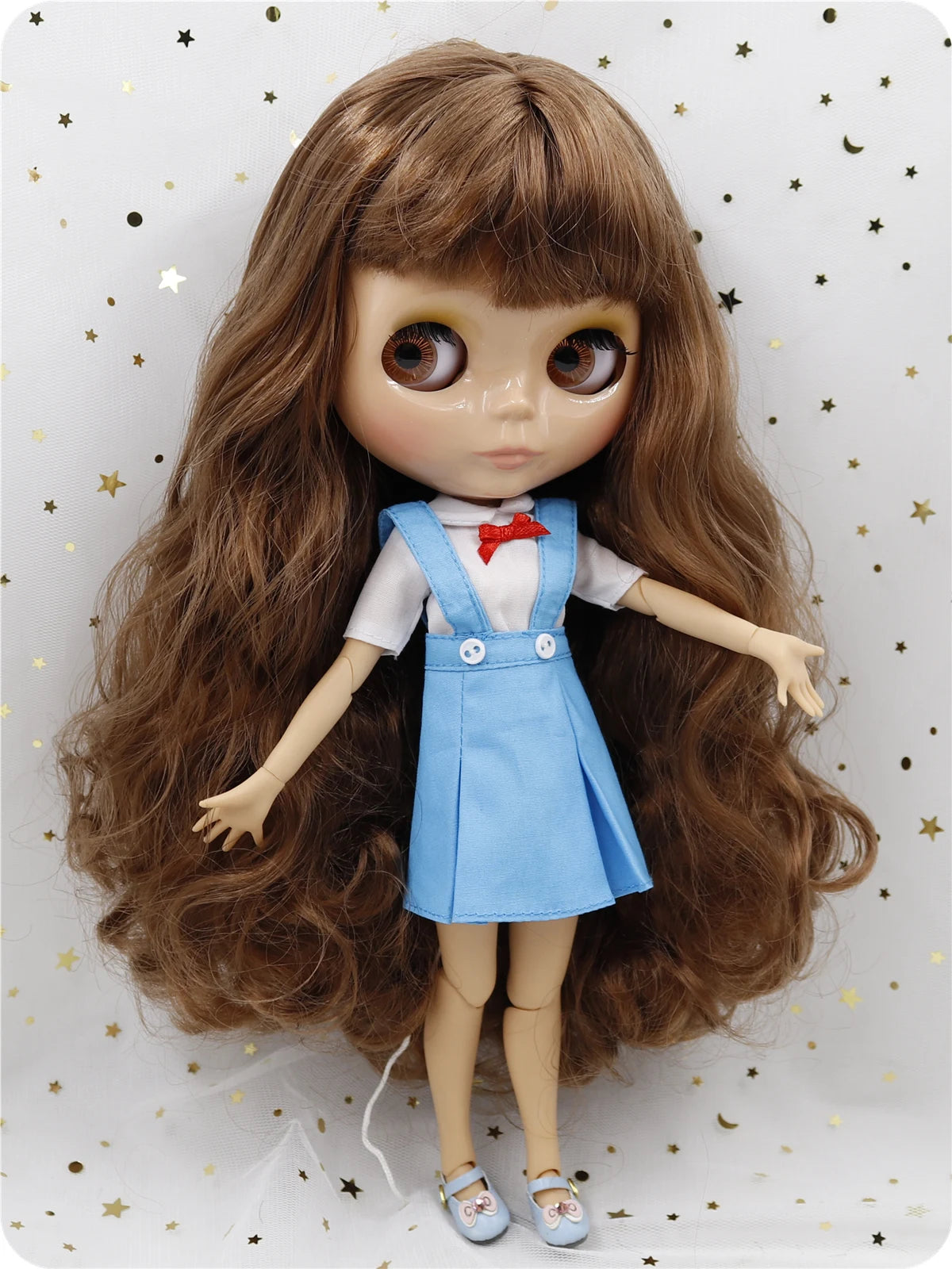 ICY DBS Blyth doll 1/6 bjd 30cm toy tan skin joint body shiny face with clothes shoes anime