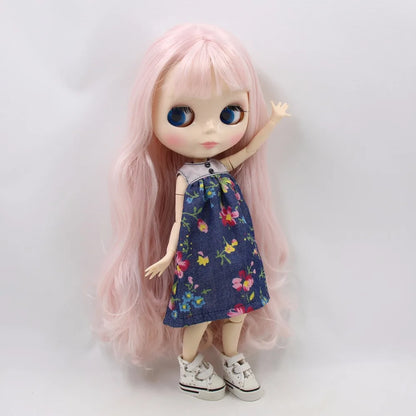 ICY DBS Blyth Doll 1/6 bjd 30cm toy joint body white skin shiny face nude doll