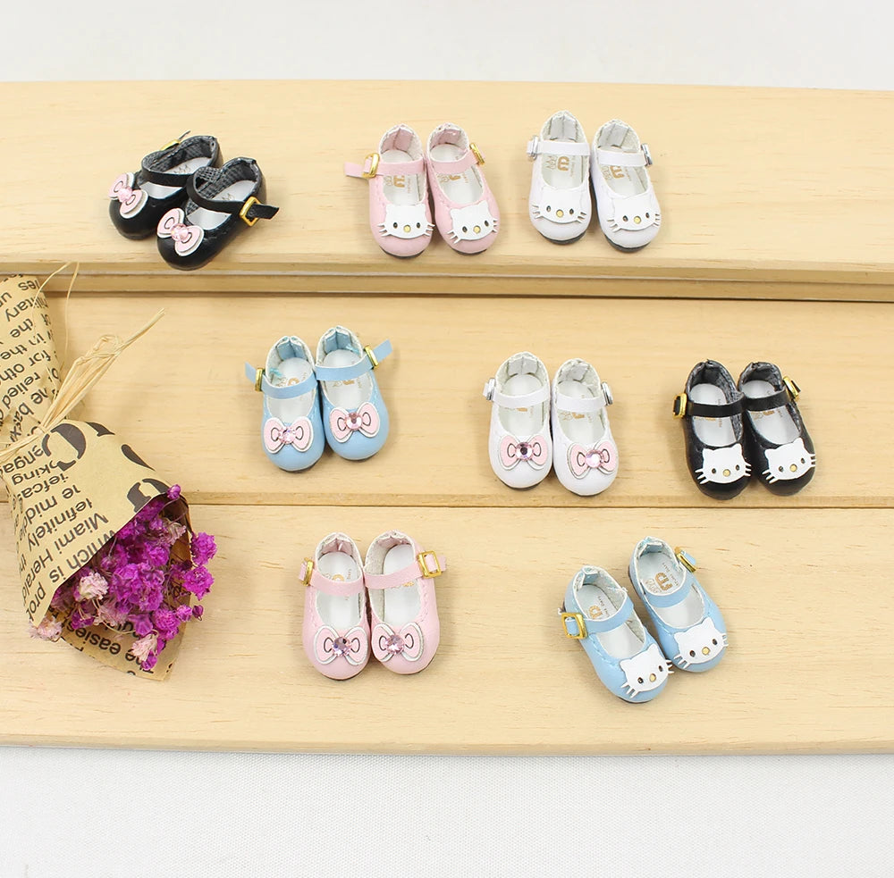 ICY DBS Blyth doll joint body shoes cat bow 2.5cm toy shoes anime cute shoes for doll girls