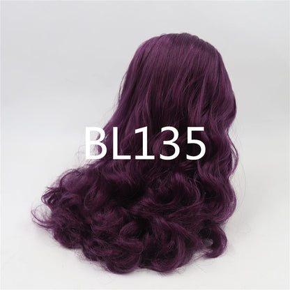 DBS blyth doll icy wig rbl scalp and dome wavy hair DIY doll accessory anime toy white hair purple hair