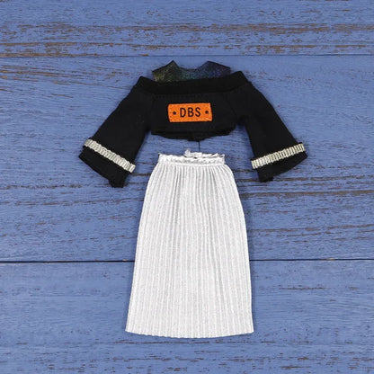 ICY DBS Blyth doll clothes outfits toy for blyth doll icy joint body licca body pink dress white hat