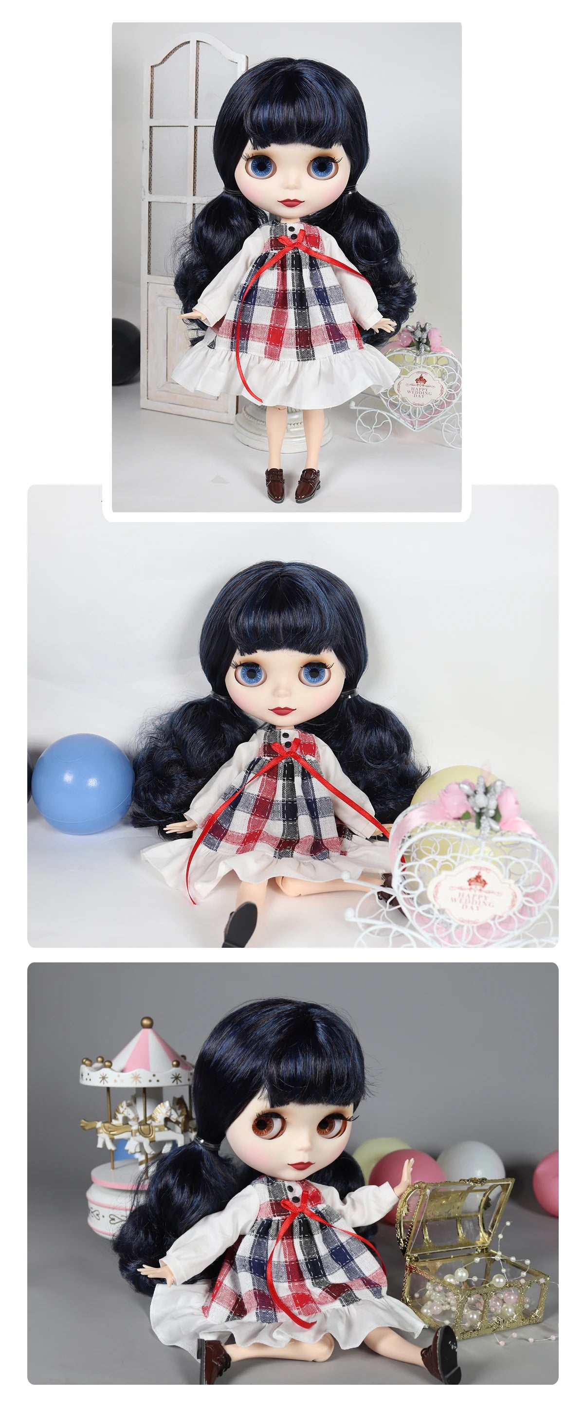 ICY DBS Blyth doll 1/6 bjd matte face shiny face joint body white skin tan skin dark skin 30cm toy girls gift