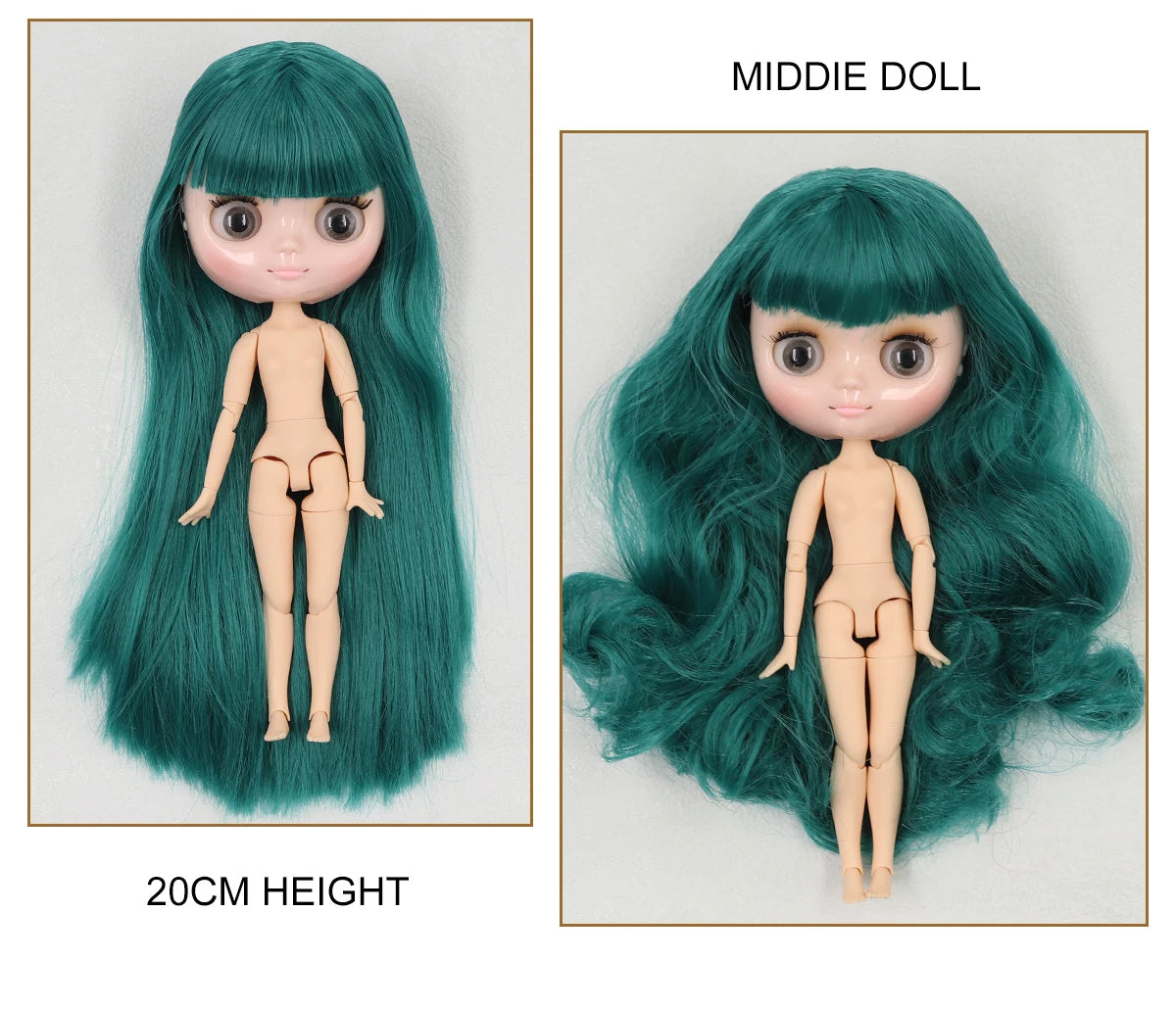 ICY DBS blyth middie doll 1/8 BJD shiny face long hair joint body 20cm toy girls gift