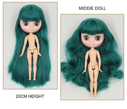 ICY DBS blyth middie doll 1/8 BJD shiny face long hair joint body 20cm toy girls gift