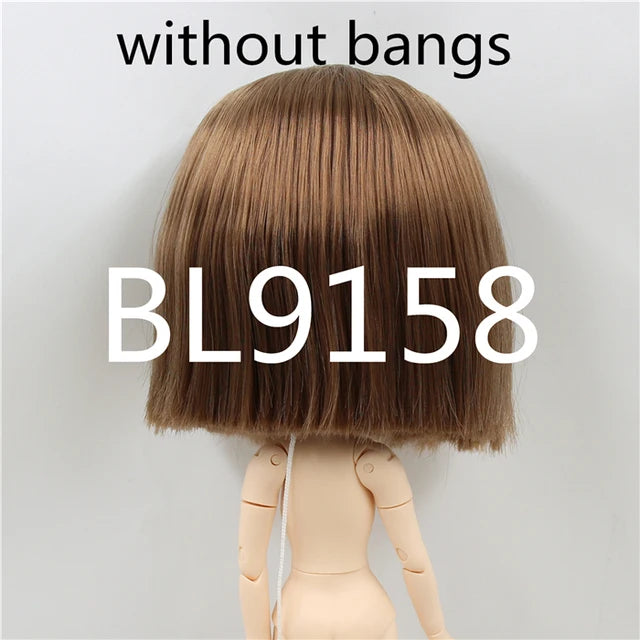 DBS blyth doll icy doll rbl scalp and dome short hair wig toy accessory for DIY custom doll anime blonde hair black hair