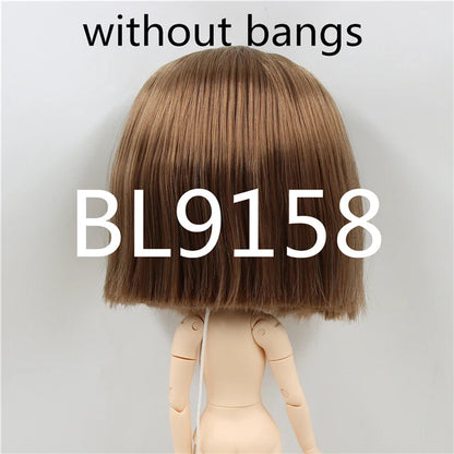 DBS blyth doll icy doll rbl scalp and dome short hair wig toy accessory for DIY custom doll anime blonde hair black hair