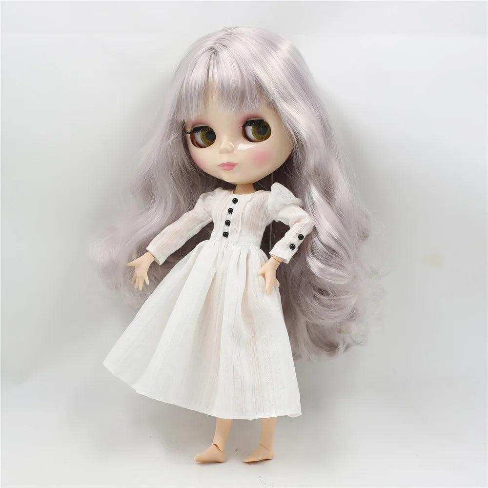 ICY DBS Blyth doll clothes licca body azone body outfits toy white dress