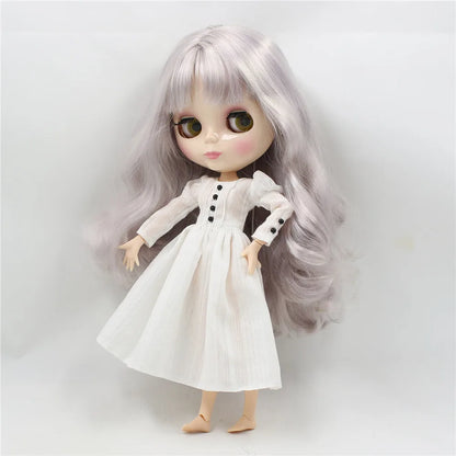 ICY DBS Blyth doll clothes licca body azone body outfits toy white dress