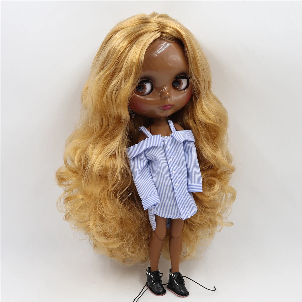 ICY DBS Blyth Doll Toy blyth doll joint body super black skin bjd 30cm doll for DIY custom doll anime girls
