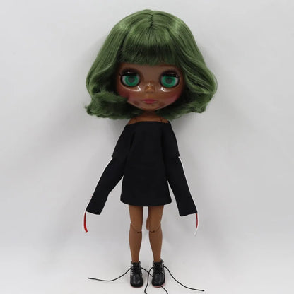 ICY DBS Blyth Doll Toy blyth doll joint body super black skin bjd 30cm doll for DIY custom doll anime girls