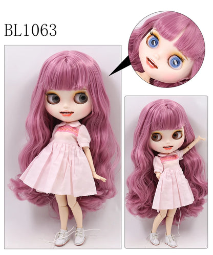 ICY DBS Blyth Doll 1/6 bjd ob24 toy joint body white skin custom doll customized face matte face 30cm toy girls gift