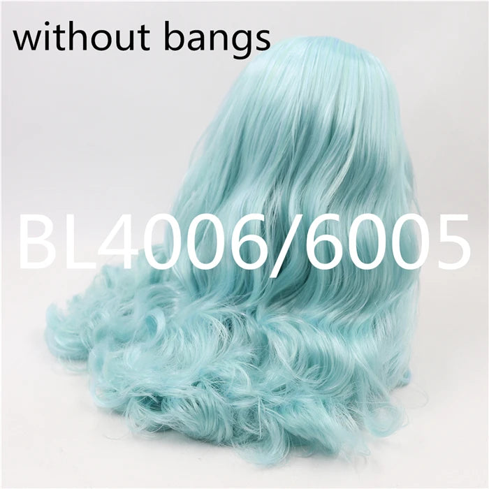 DBS blyth doll icy wig rbl scalp and dome wavy hair DIY doll accessory anime toy white hair purple hair