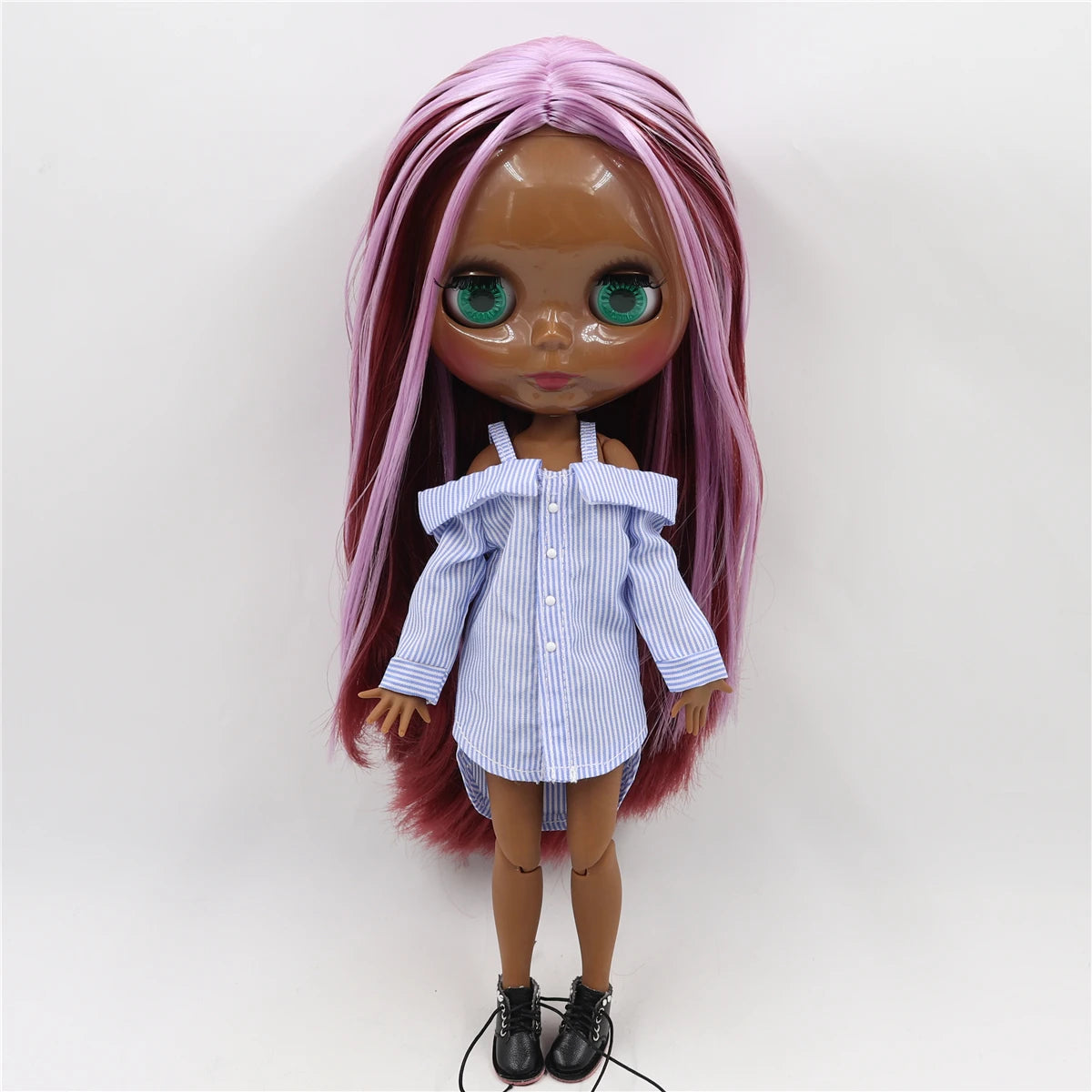 ICY DBS Blyth Doll Toy blyth doll joint body super black skin bjd 30cm doll for DIY custom doll anime girls