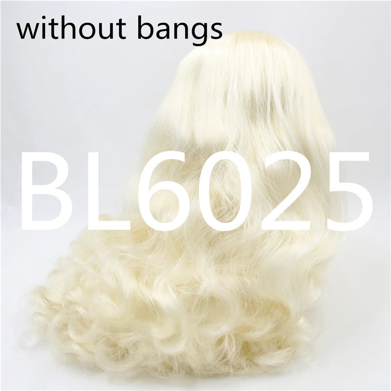 DBS blyth doll icy rbl scalp and dome wavy hair wig for DIY custom green hair purple hair blonde hair anime toy