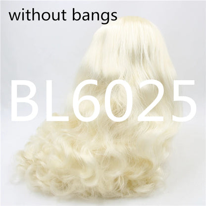 DBS blyth doll icy rbl scalp and dome wavy hair wig for DIY custom green hair purple hair blonde hair anime toy