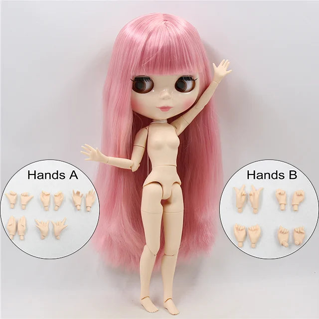 ICY DBS Blyth Doll toy 30cm bjd white skin joint body shiny face random eyes colors