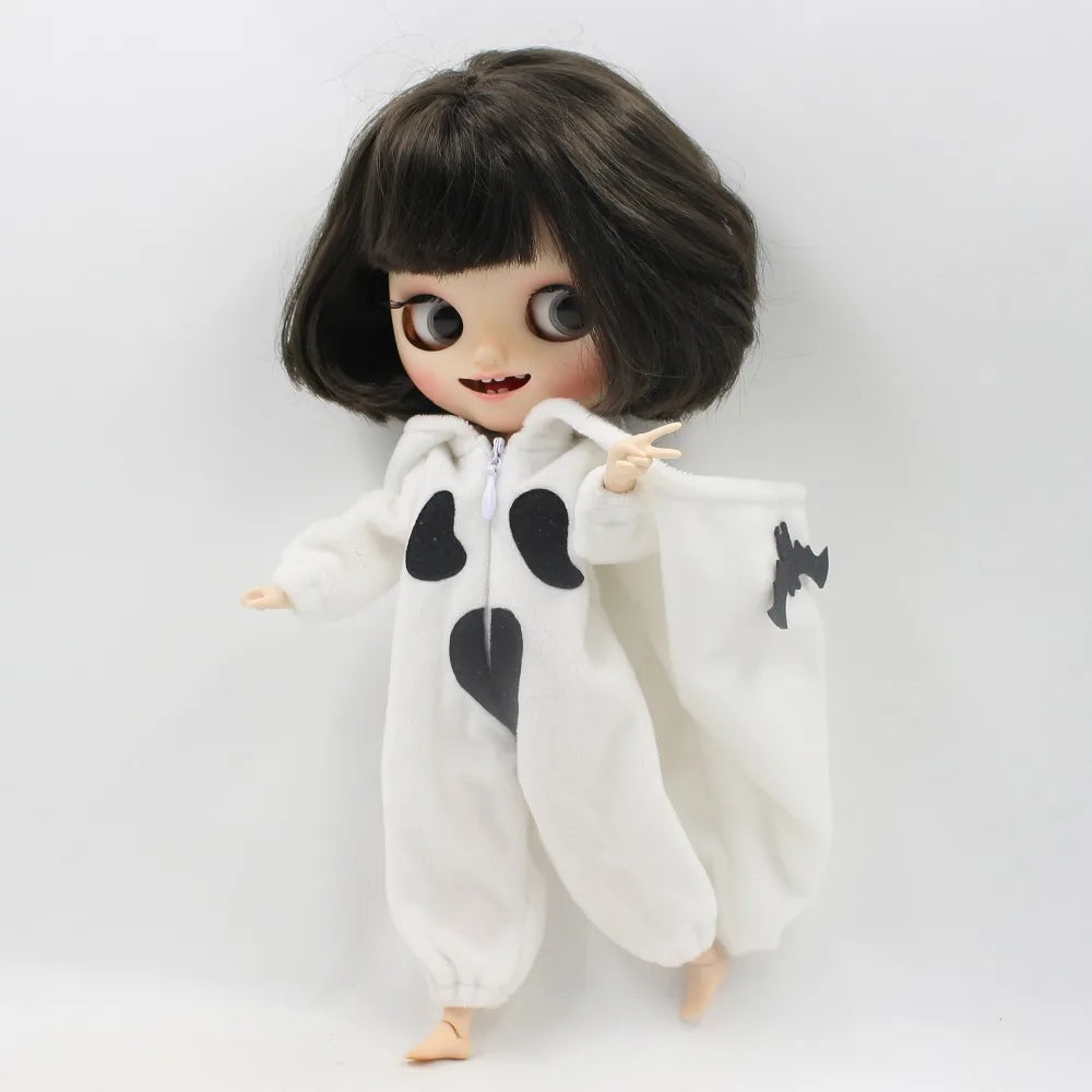 ICY DBS Blyth doll clothes halloween suit pink dress ghost Vampire hat cosplay outfits toy