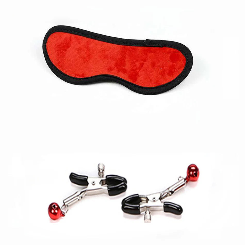Exotic Accessories Nylon Sex Bondage Set Sexy Lingerie Handcuffs Whip Rope Anal Vibrator Adult Sex Toy for Couples