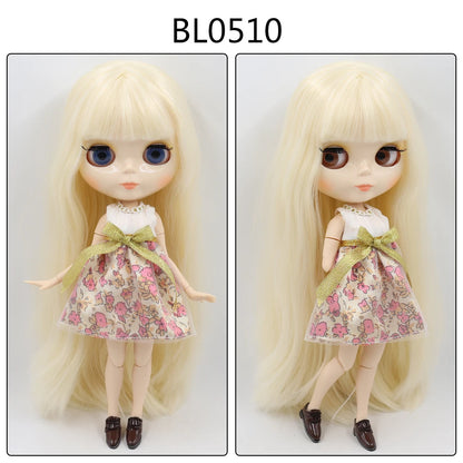 ICY DBS Blyth Doll toy joint body white skin shiny face with clothes and shoes, 30cm 1/6 toy girl gift