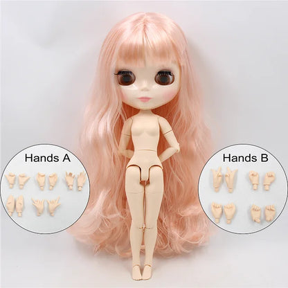 ICY DBS Blyth Doll toy 30cm bjd white skin joint body shiny face random eyes colors