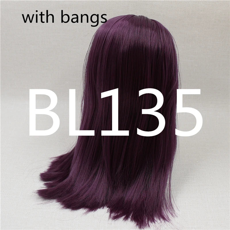 DBS blyth doll icy wig rbl scalp and dome straight hair anime toy purple hair silver hair blonde hair