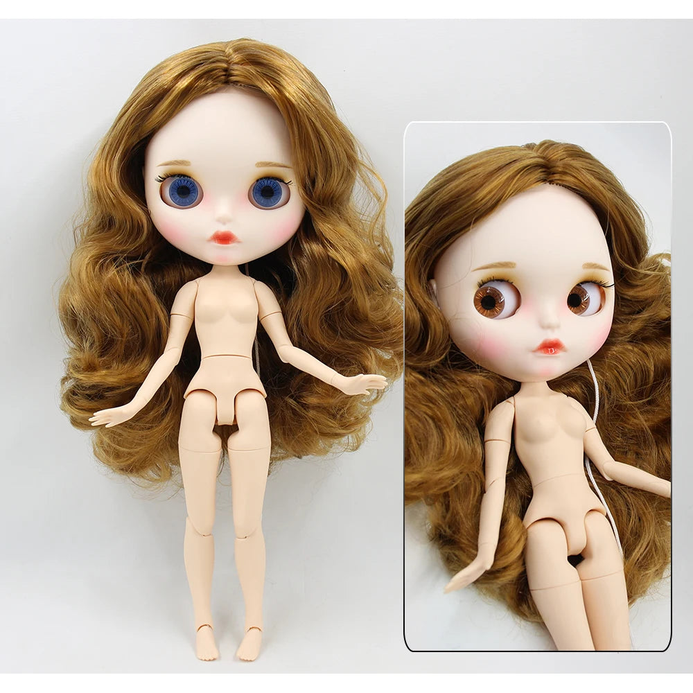 ICY DBS Blyth Doll 1/6 30cm toy bjd joint body matte face nude doll white skin random eyes colors anime girls