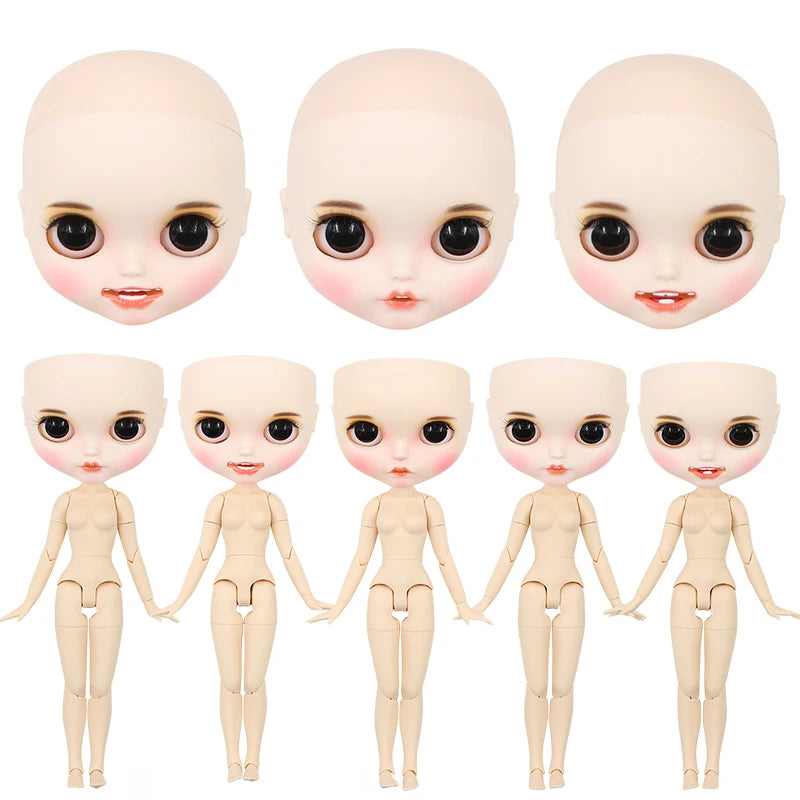 DBS Blyth doll bald head customized matte face white skin DIY custom DOLL anime girls