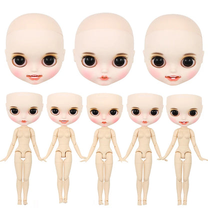 DBS Blyth doll bald head customized matte face white skin DIY custom DOLL anime girls