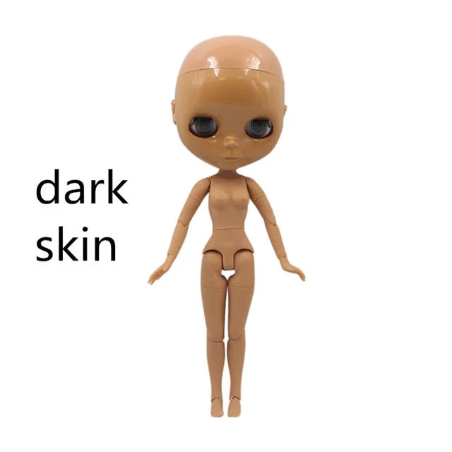 DBS blyth doll joint body bjd toy without makeup shiny face for cutom doll DIY anime girls