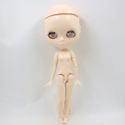 DBS blyth doll joint body bjd toy without makeup shiny face for cutom doll DIY anime girls