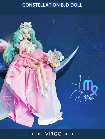 DBS 1/6 BJD toy 30cm constellations doll joint body with outfit shoes stand box toy girls gift anime doll
