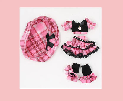 ICY DBS Blyth doll clothes pink dress Berets Plaid skirt anime suit cool outfits cosplay girl