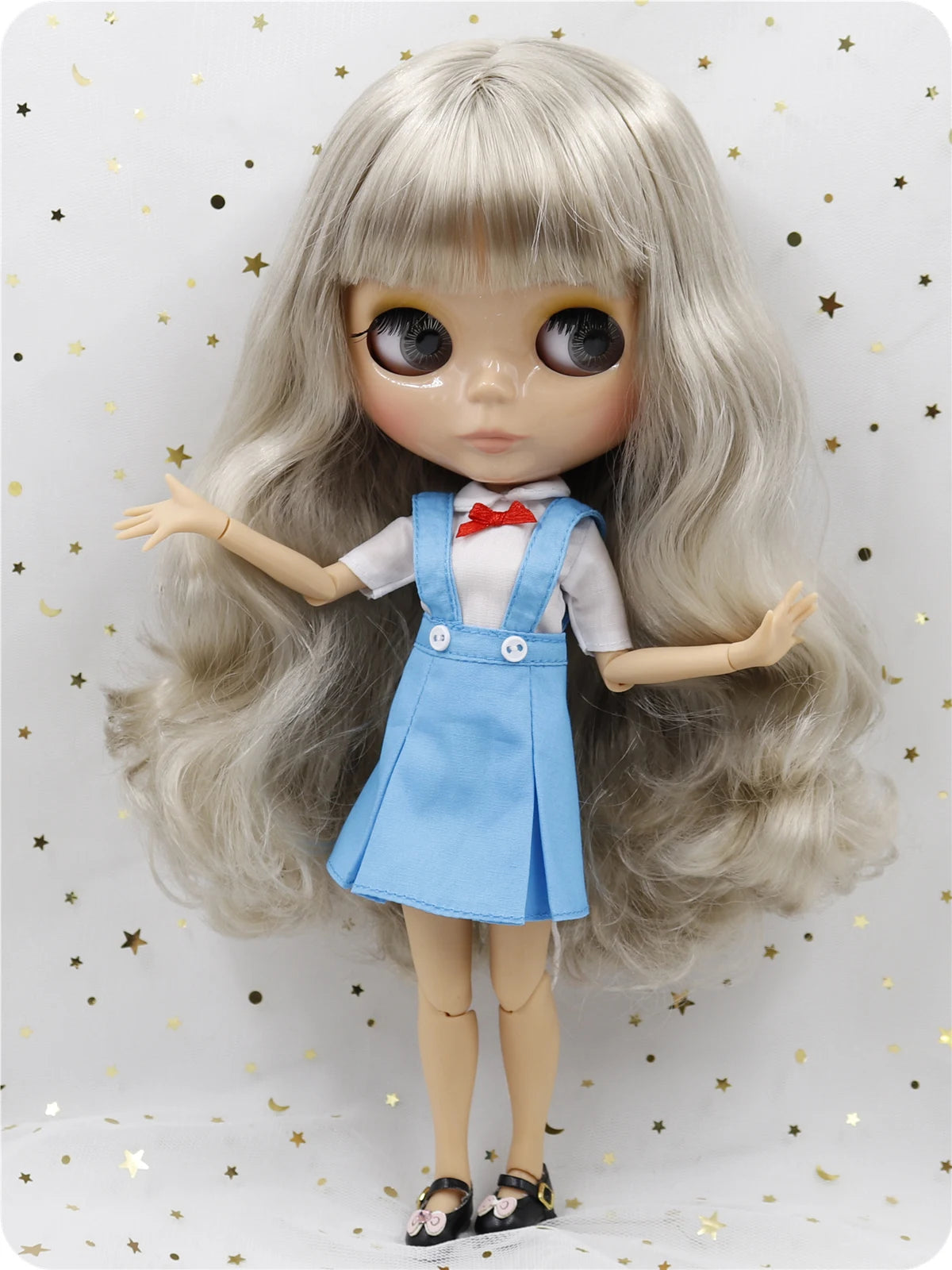 ICY DBS Blyth doll 1/6 bjd 30cm toy tan skin joint body shiny face with clothes shoes anime