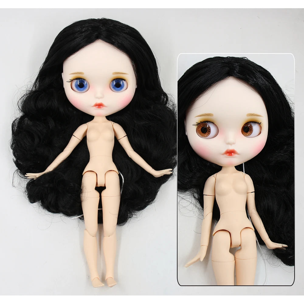 ICY DBS Blyth Doll 1/6 30cm toy bjd joint body matte face nude doll white skin random eyes colors anime girls