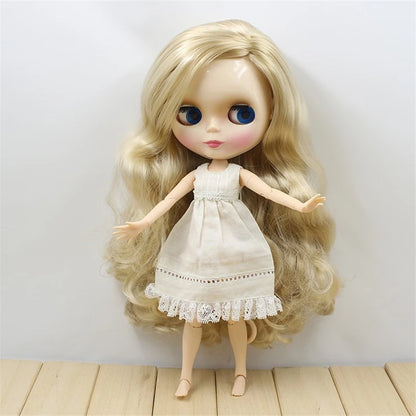ICY DBS Blyth Doll 1/6 bjd toy blonde hair joint body side parting hair shiny face 30cm girls gift anime