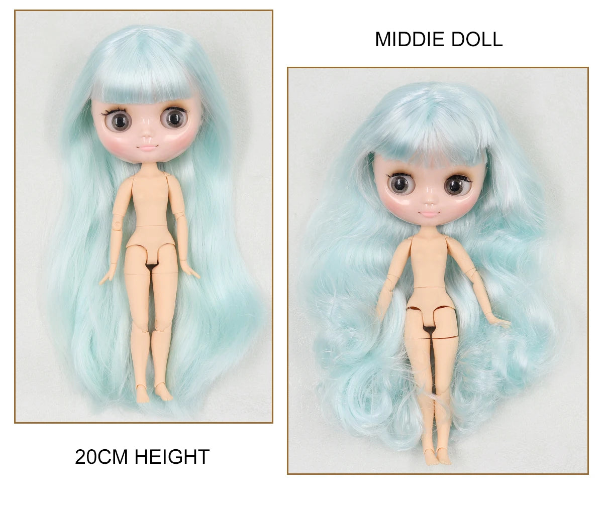 ICY DBS blyth middie doll 1/8 BJD shiny face long hair joint body 20cm toy girls gift