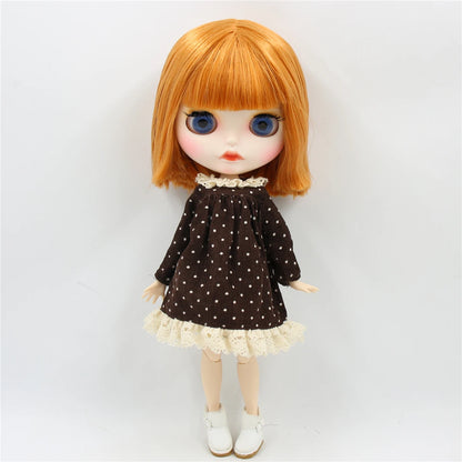 ICY DBS Blyth Doll bjd joint body orange hair matte face 1/6 toy BL0145 30cm girl gift anime