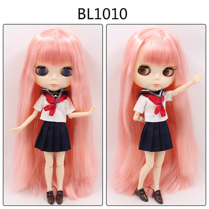 ICY DBS Blyth Doll toy joint body white skin shiny face with clothes and shoes, 30cm 1/6 toy girl gift