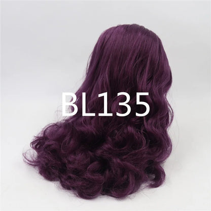DBS blyth doll icy wig rbl scalp and dome wavy hair DIY doll accessory anime toy white hair purple hair