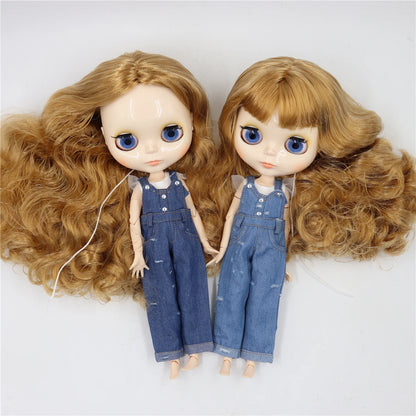 ICY DBS Blyth Doll toy joint body white skin shiny face with clothes and shoes, 30cm 1/6 toy girl gift