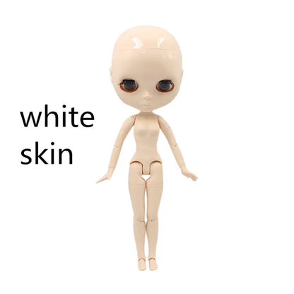 DBS blyth doll joint body bjd toy without makeup shiny face for cutom doll DIY anime girls