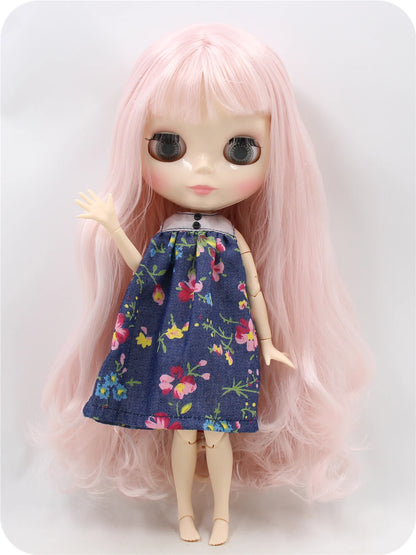 ICY DBS Blyth Doll toy 30cm bjd white skin joint body shiny face random eyes colors