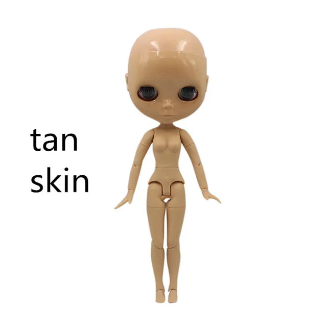 DBS blyth doll joint body bjd toy without makeup shiny face for cutom doll DIY anime girls