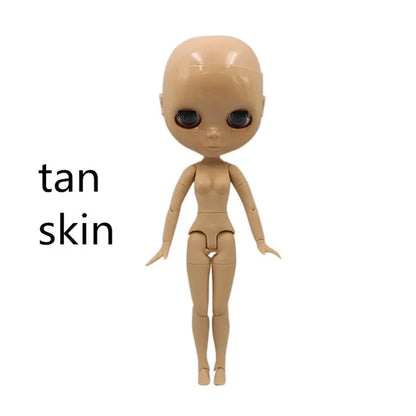 DBS blyth doll joint body bjd toy without makeup shiny face for cutom doll DIY anime girls